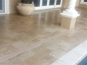 Customized Natural Stone Paver Design, Spring Hill, FL